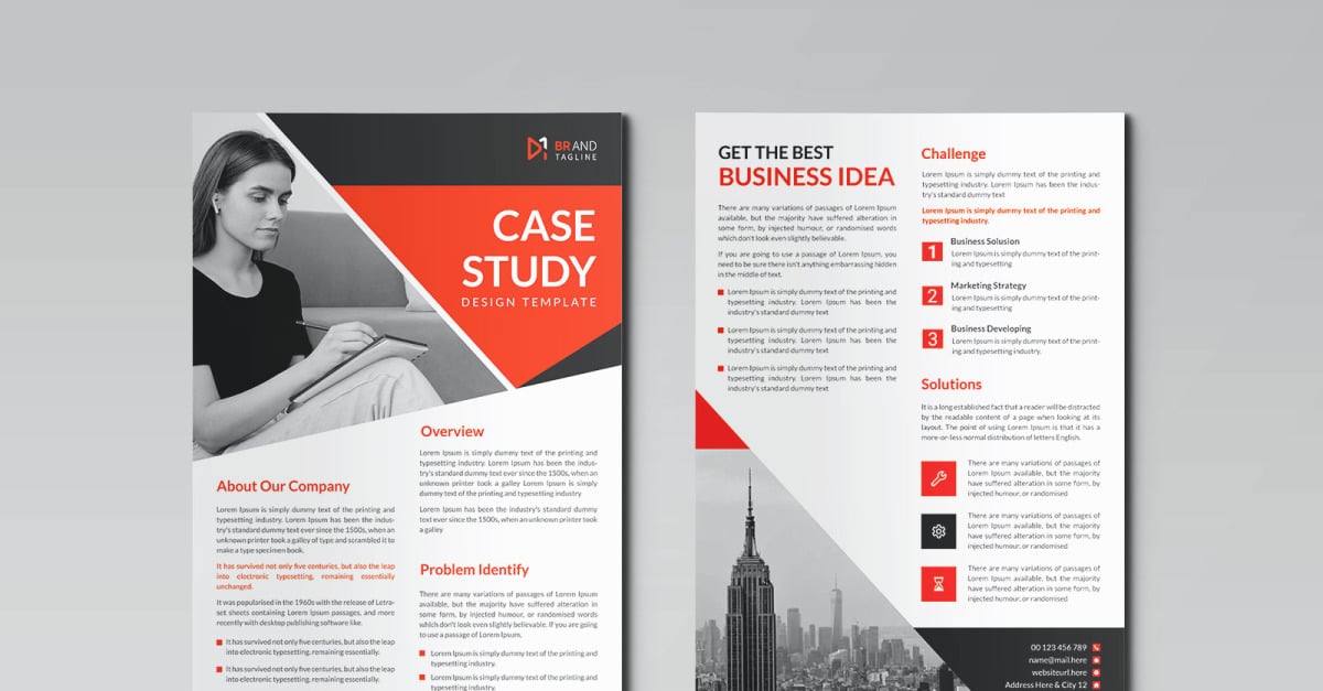 Creative Case Study flyer Design Template - TemplateMonster