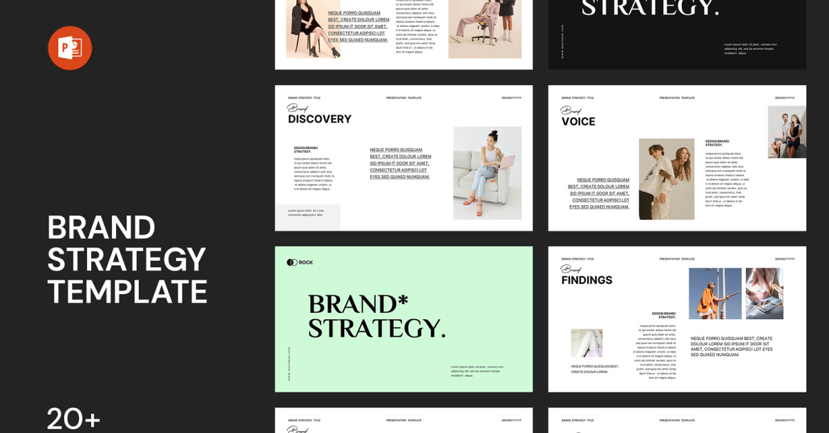 Brand Strategy Guide PowerPoint Template - TemplateMonster