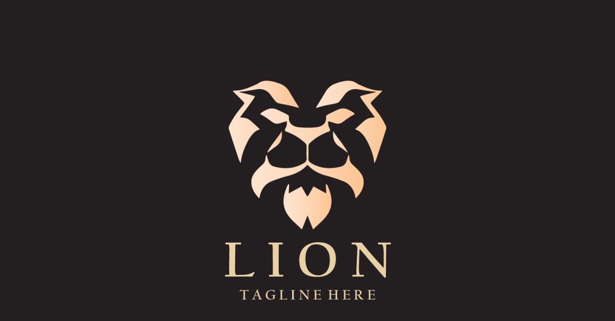 Lion Head Logo Design Template V7 #383999 - TemplateMonster