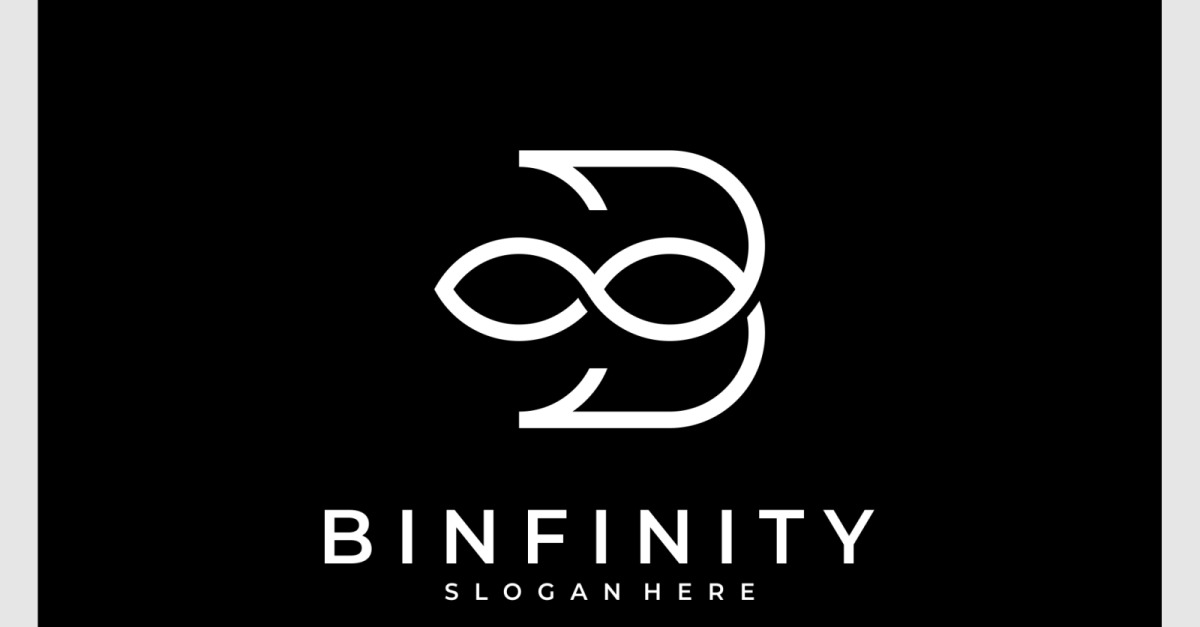 Letter B Infinity Minimalist Logo #386695 - TemplateMonster