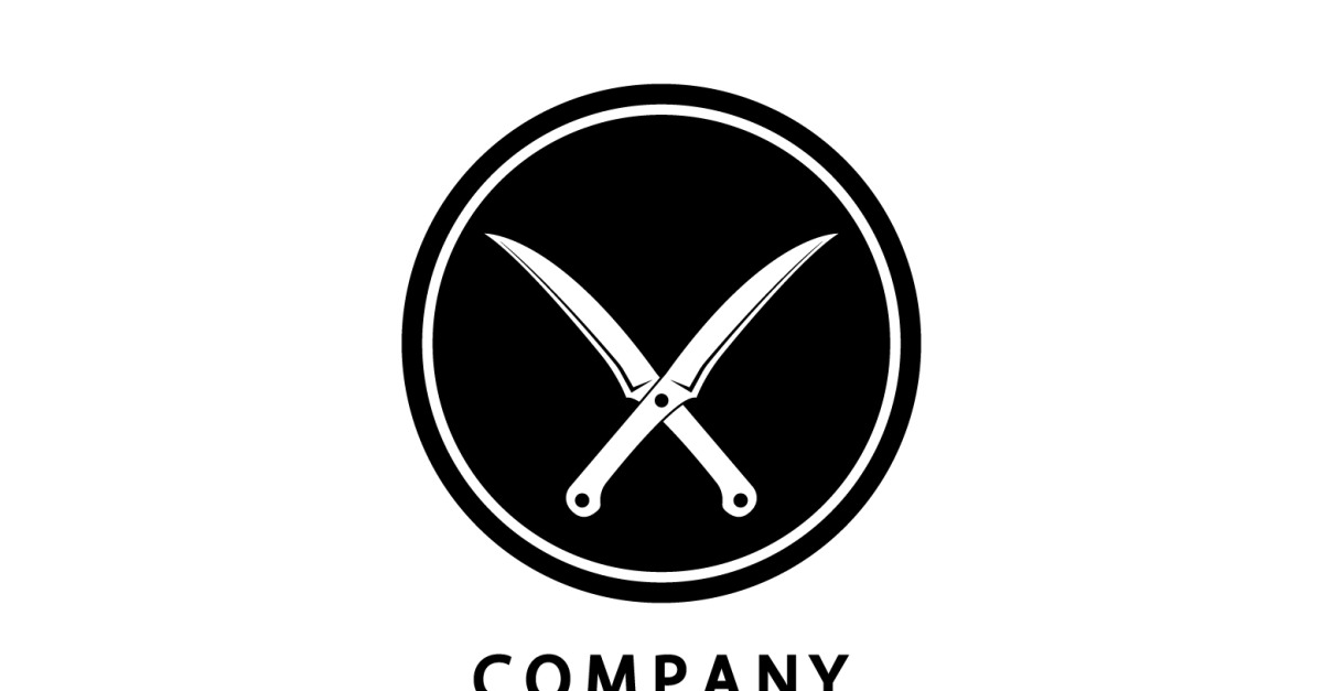 Kitchen knife symbol template logo vector version 52