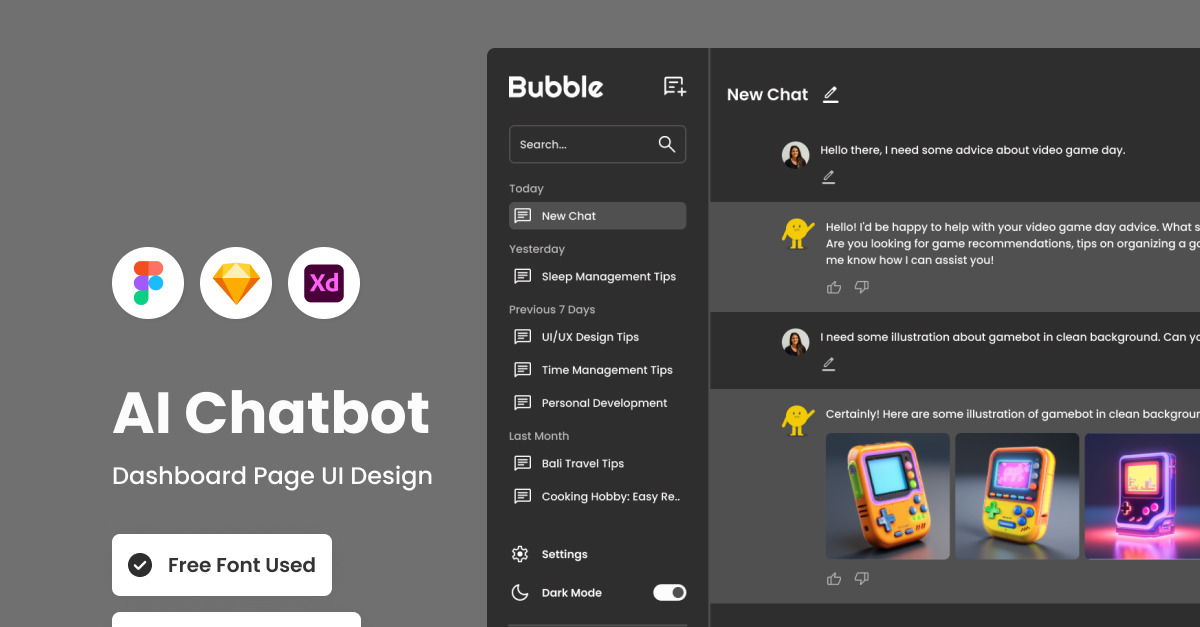 Bubble - AI Chatbot Dashboard V2 #388571 - TemplateMonster