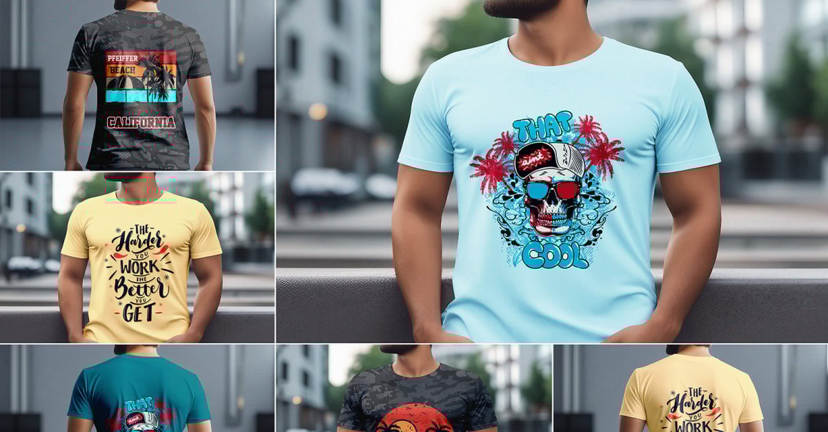 T-shirt Mockup Front and Back PSD Template TemplateMonster