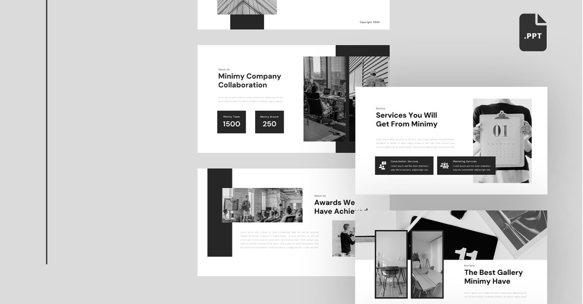 Minimy – Minimal PowerPoint Template - TemplateMonster