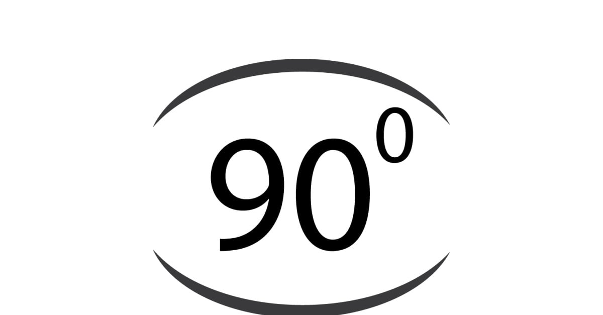 90 degree angle rotation icon symbol logo v48