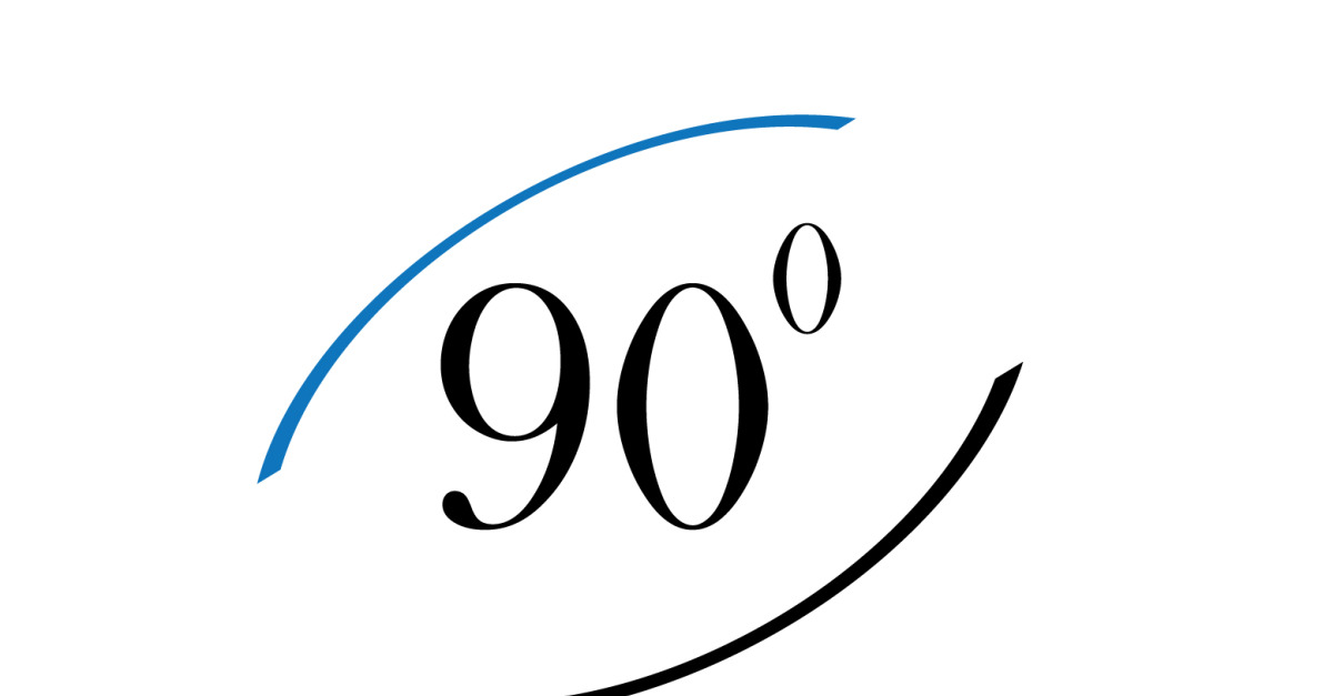 90 degree angle rotation icon symbol logo v62
