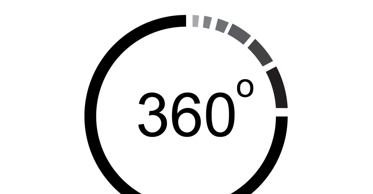 360 degree angle rotation icon symbol logo version v56