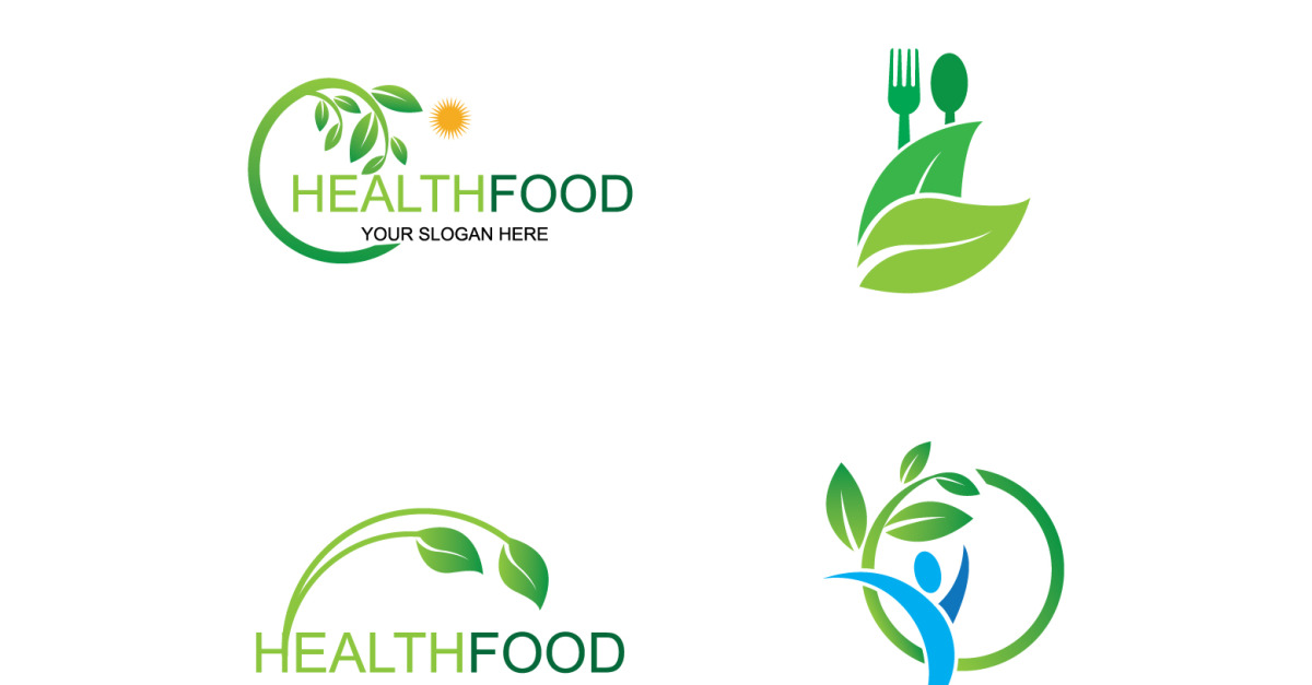 Health food logo template element v3 - TemplateMonster