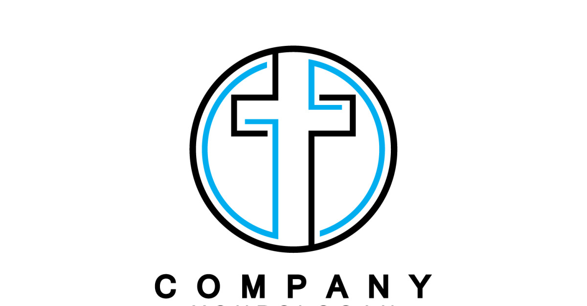 Christian cross icon logo vector v22 - TemplateMonster