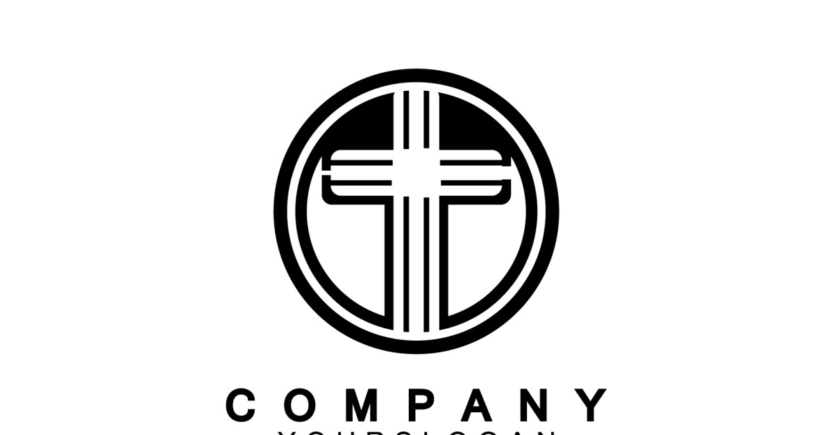 Christian cross icon logo vector v40 - TemplateMonster