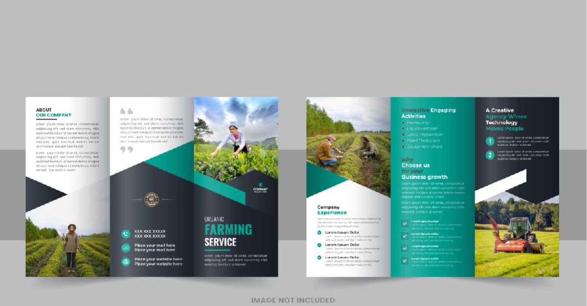 Lawn care trifold brochure or Agro tri fold brochure design