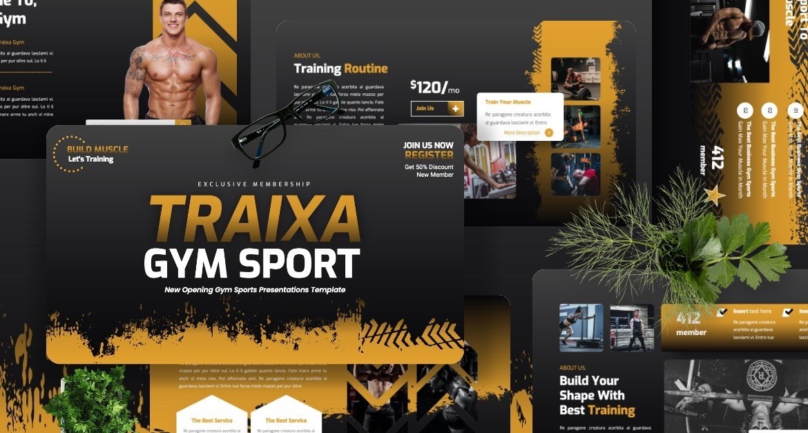 Traixa - Powerpoint-Vorlagen Für Fitnessstudio Und Sport