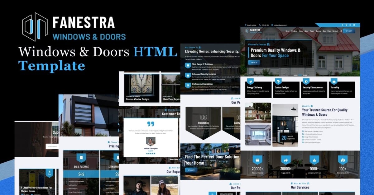 Fanestra - Windows and Doors Services HTML5 Website Template