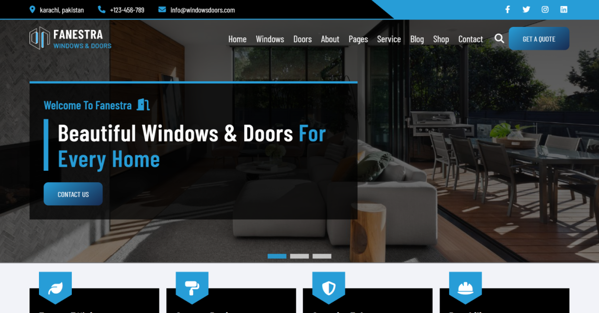 Fanestra Windows and Doors Services HTML5 Website Template Fanestra Windows and Doors Services HTML5 Website Template
