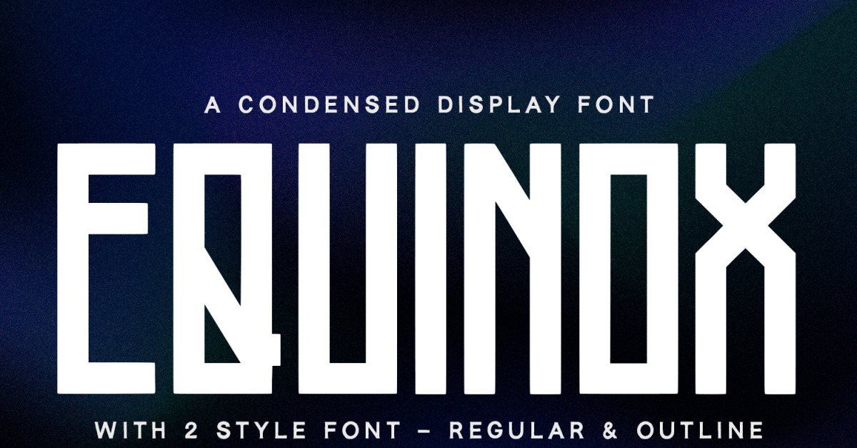 Equinox - Condensed Display Font #395987 - TemplateMonster