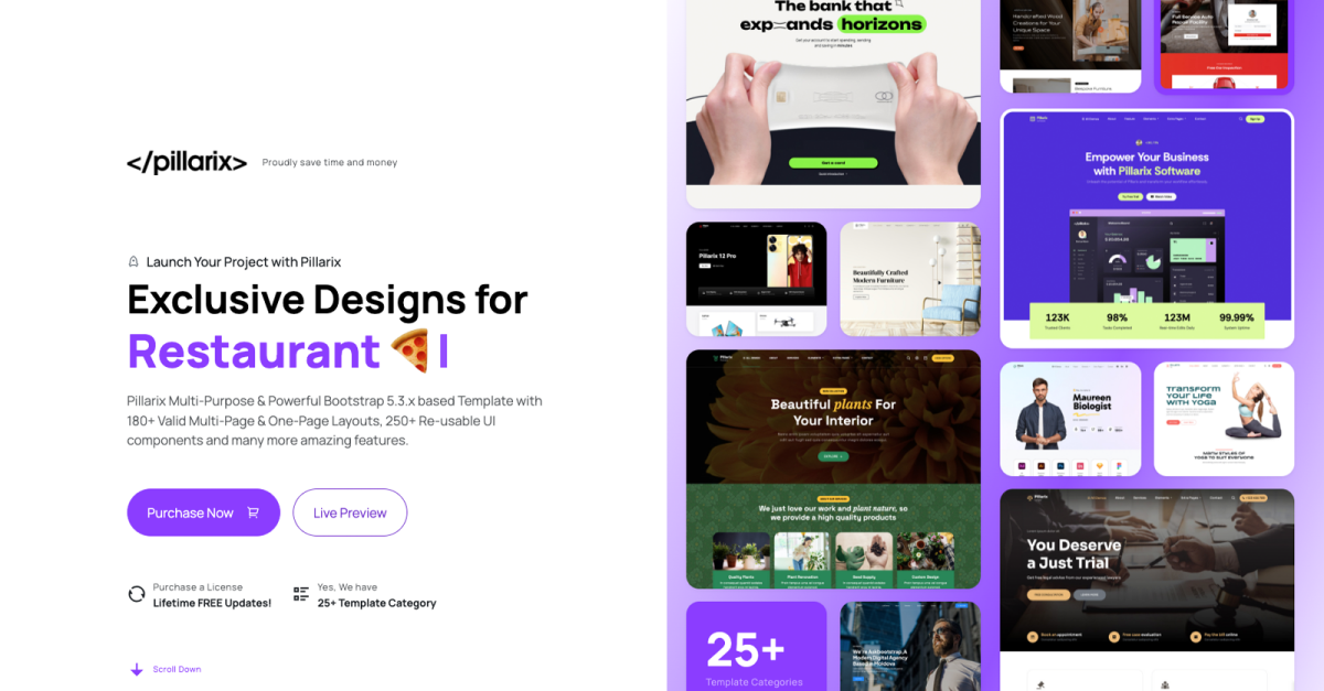 Pillarix – Modèle de site Web polyvalent - TemplateMonster