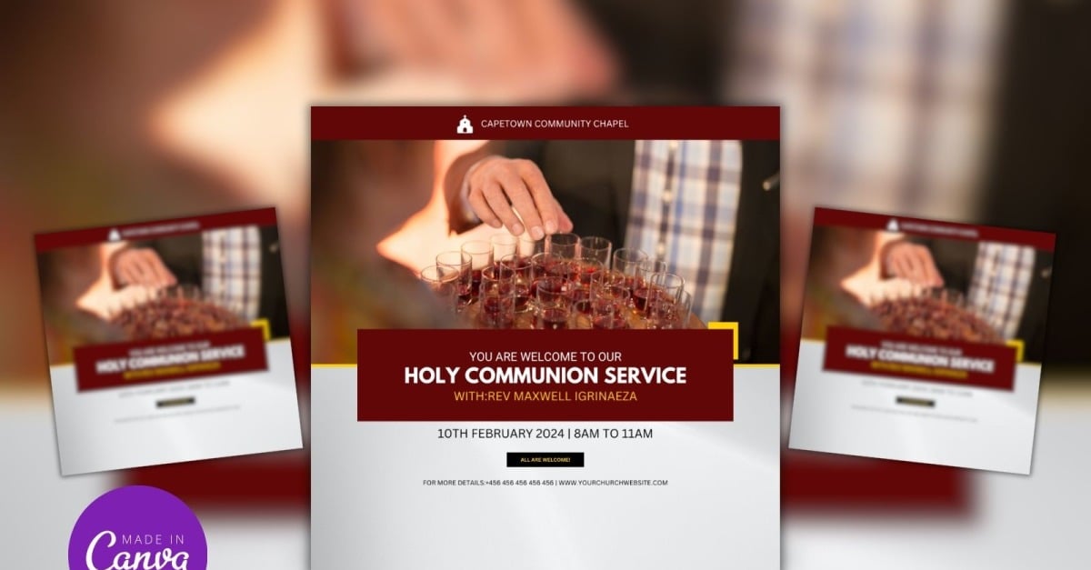 Church Communion Service Design Template - TemplateMonster