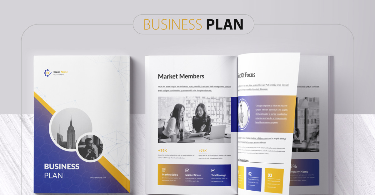 Business Plan - Brochure Template #402174 - TemplateMonster