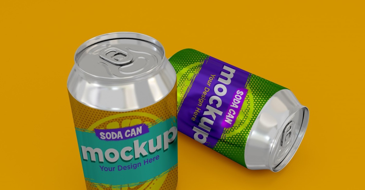 Aluminum Can Mockup Design #402238 - TemplateMonster