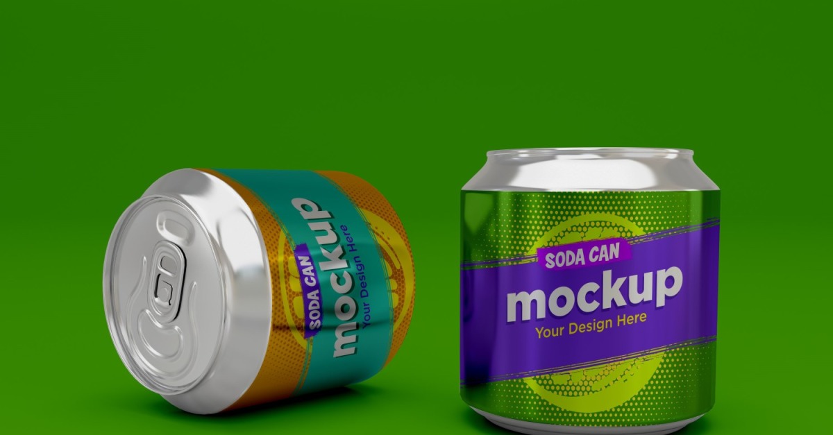 Metal Tin Can Mockup Design 04 #402245 - TemplateMonster
