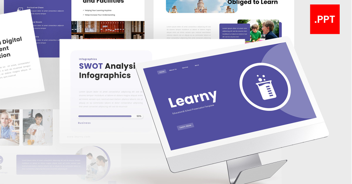 Learny – Education PowerPoint Template - TemplateMonster
