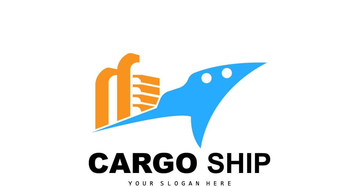 Cargo Ship Logo Fast Vector v2 #406259 - TemplateMonster