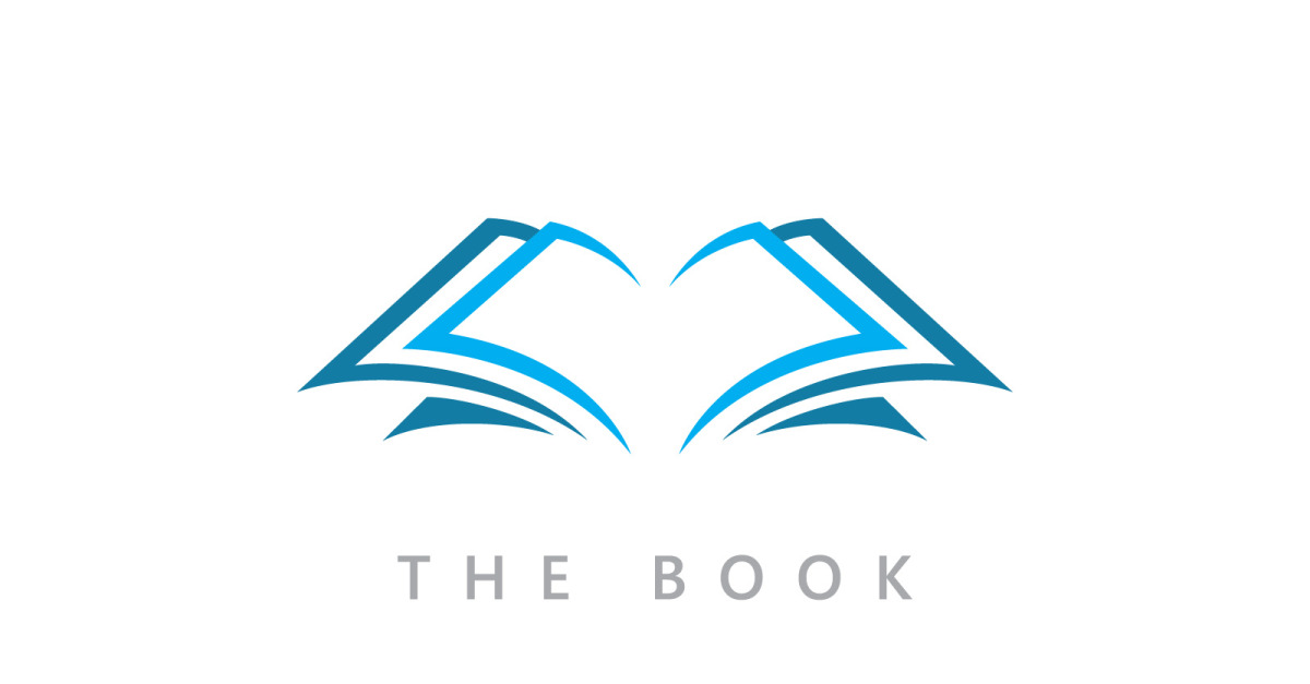 Modèle d’icône de logo d’éducation. illustration de livre ouvert V2