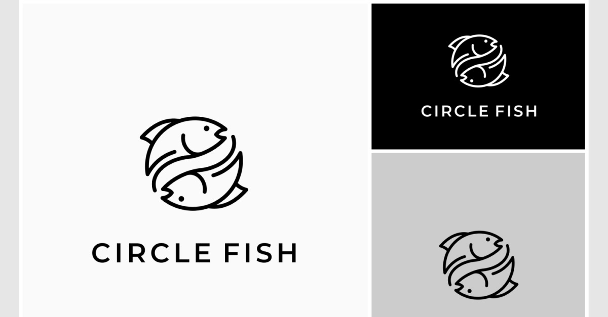 Circle Fish Symmetry Logo #412635 - TemplateMonster