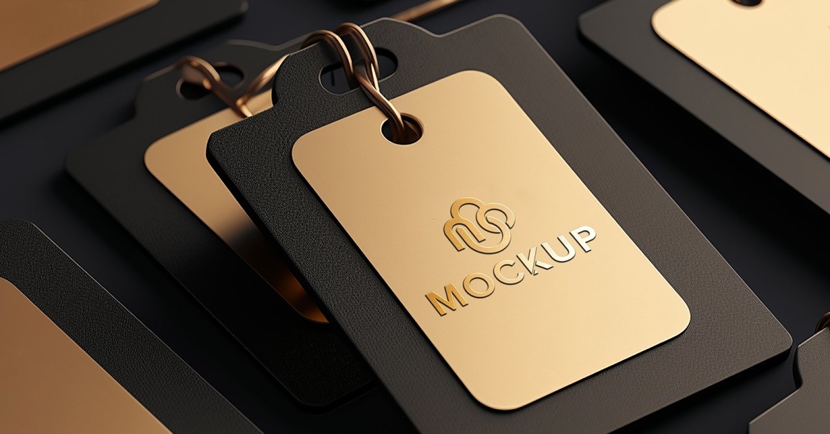 Emboss label or price tag brand mockup psd - TemplateMonster