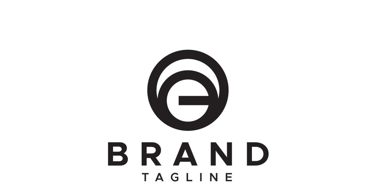 Oe letter minimal logo design template - TemplateMonster
