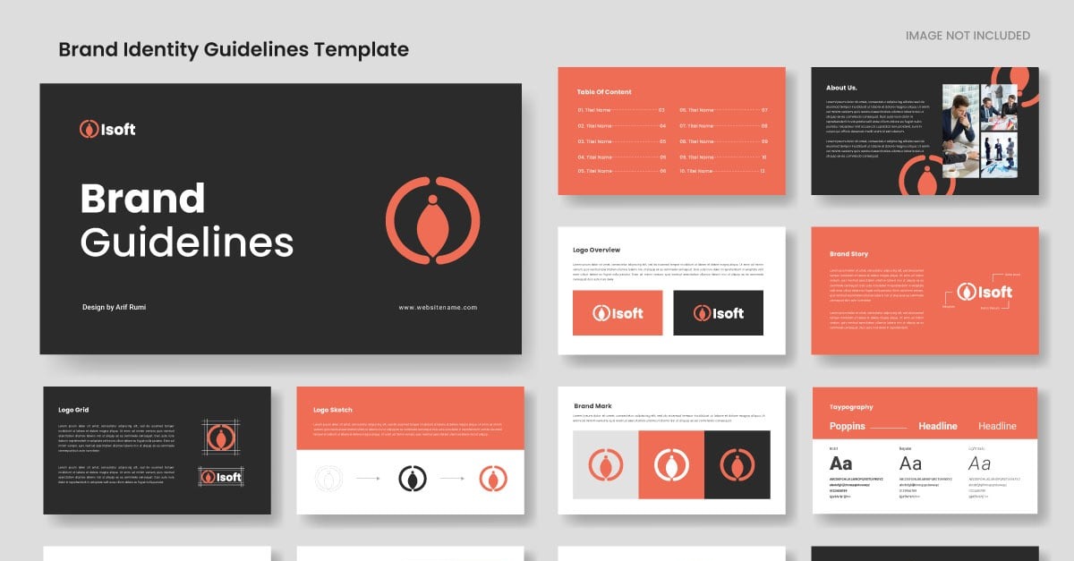 Brand guidelines presentation layout template