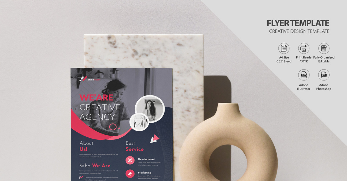 Kreative Flyer-Vorlage - Vielseitig einsetzbar