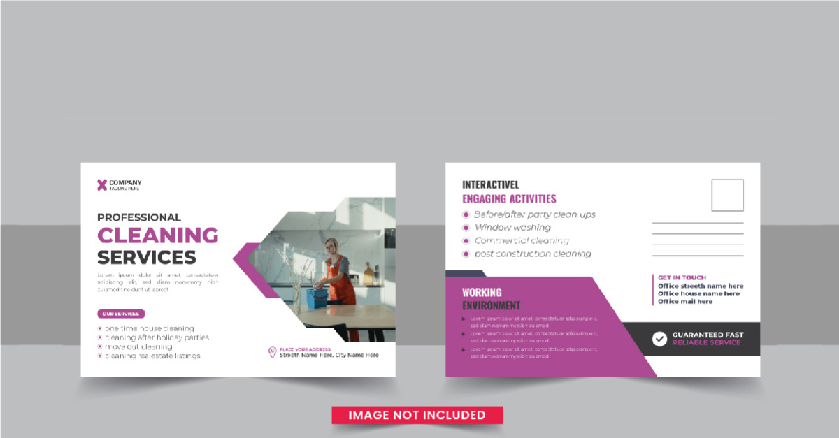 Cleaning service postcard or Cleaning service eddm postcard template ...