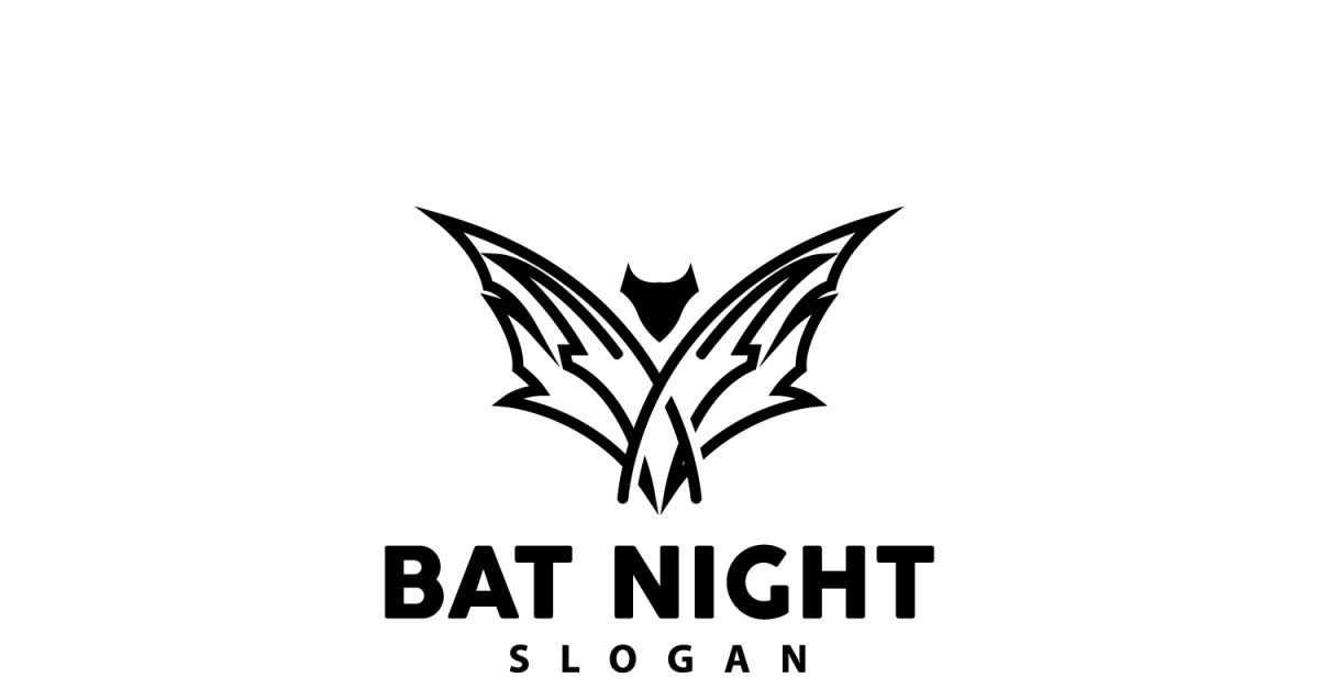 Bat Logo Bat Animal Vector HalloweenV5 - TemplateMonster