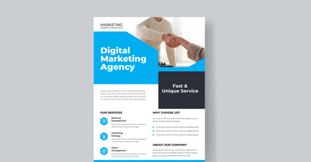 Digital Marketing Agency Business Consulting Services Flyer