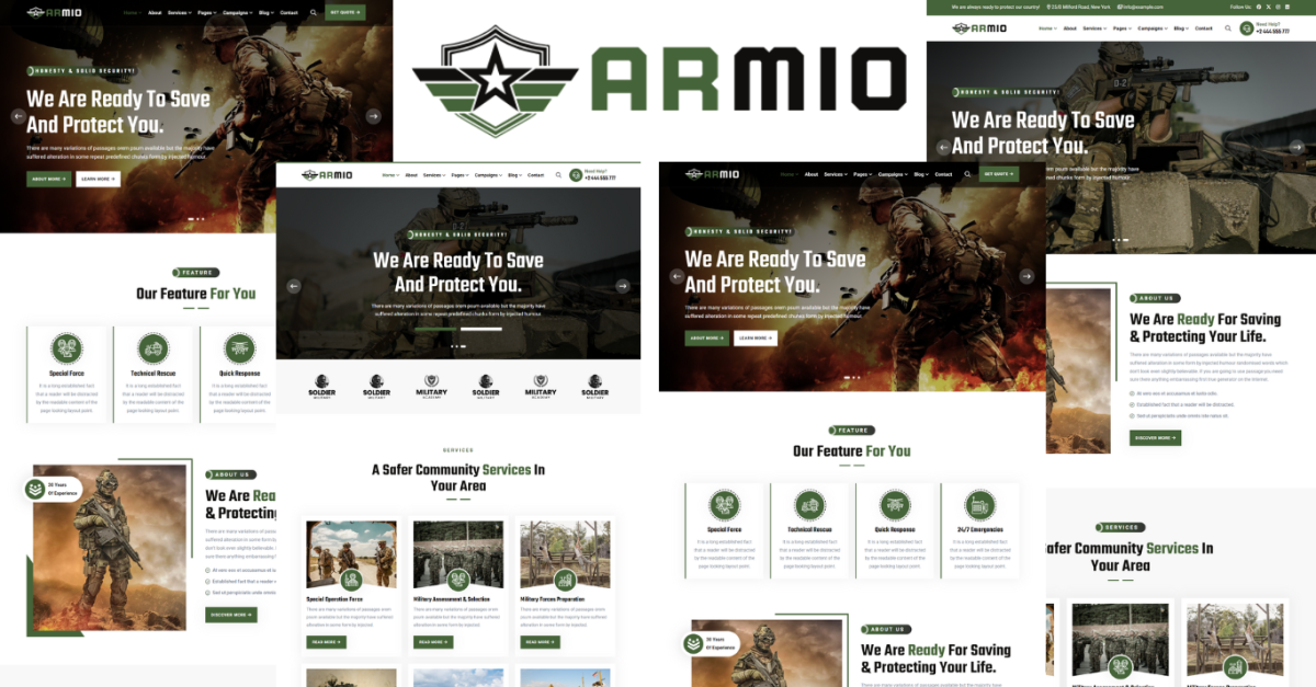 Armio - Military Department HTML5 Template