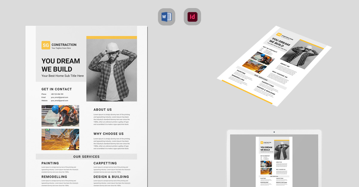 Folleto De La Empresa Constructora Brochure Para Empresas