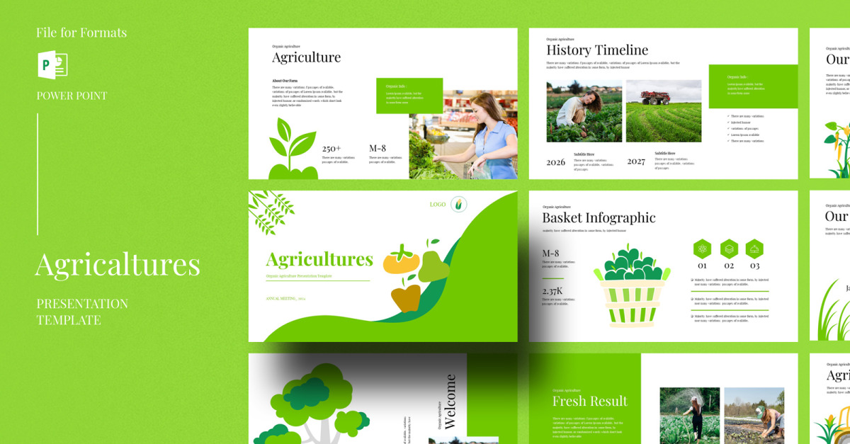Plantilla de presentación de agricultura - TemplateMonster