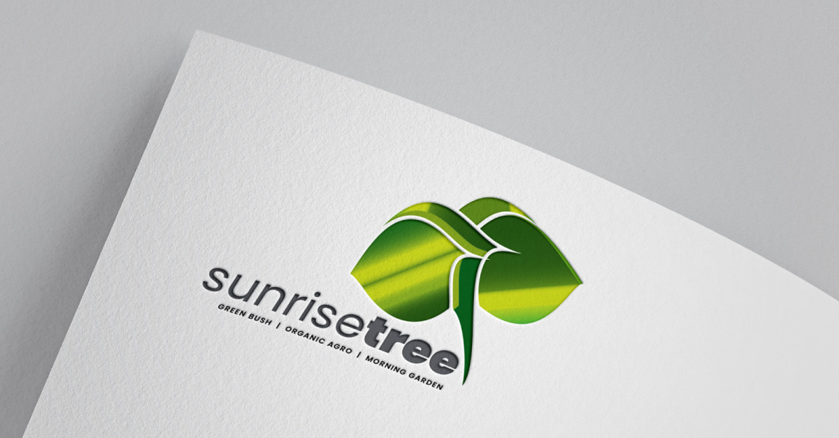 Morning Agro Garden Tree Logo Template - TemplateMonster