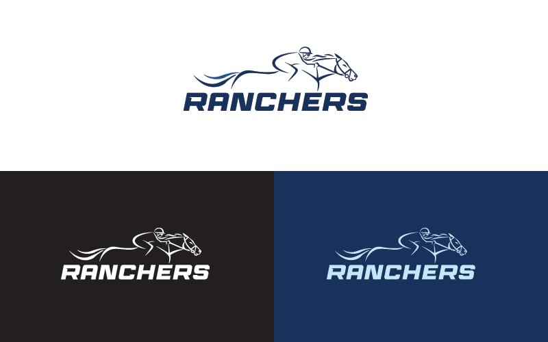 Ranchers - Horse Racing Logo Template - TemplateMonster