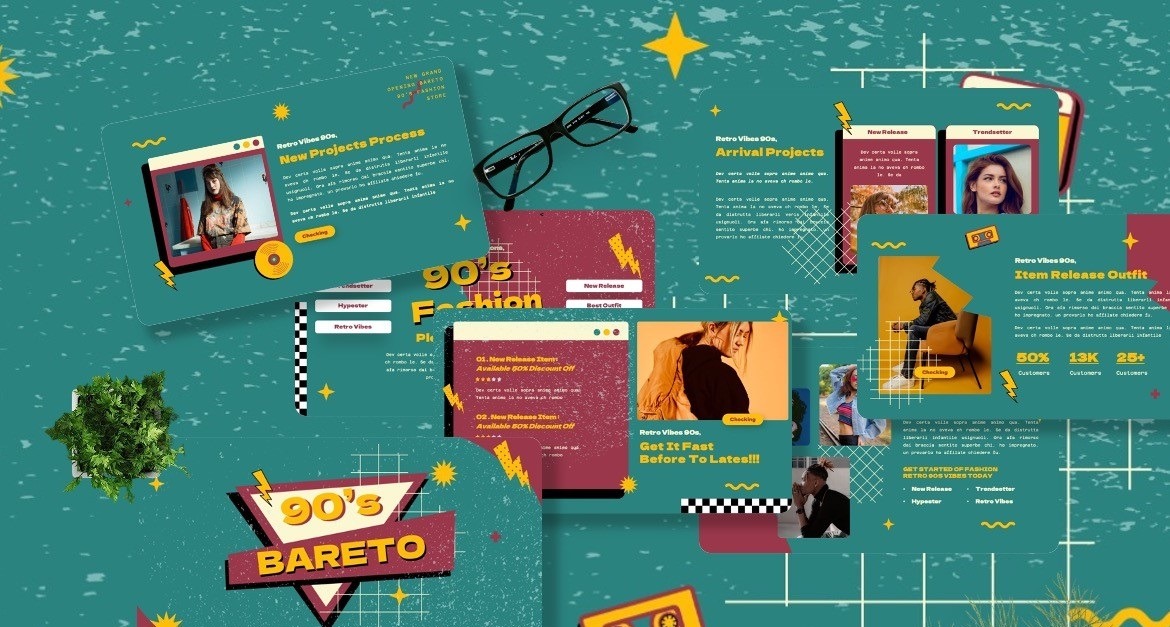 Bareto – Neue Powerpoint-Vorlage im 90er-Stil