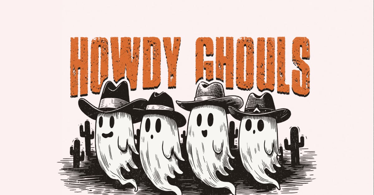 Howdy Ghouls PNG, Funny Fall Western Ghost Sublimation Design, Rétro ...