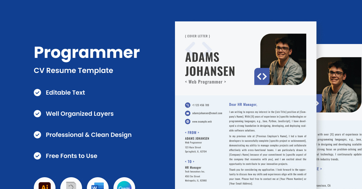 Programming Cvs CV Resume Programmer V2 ideal template for showcasing your programming ...