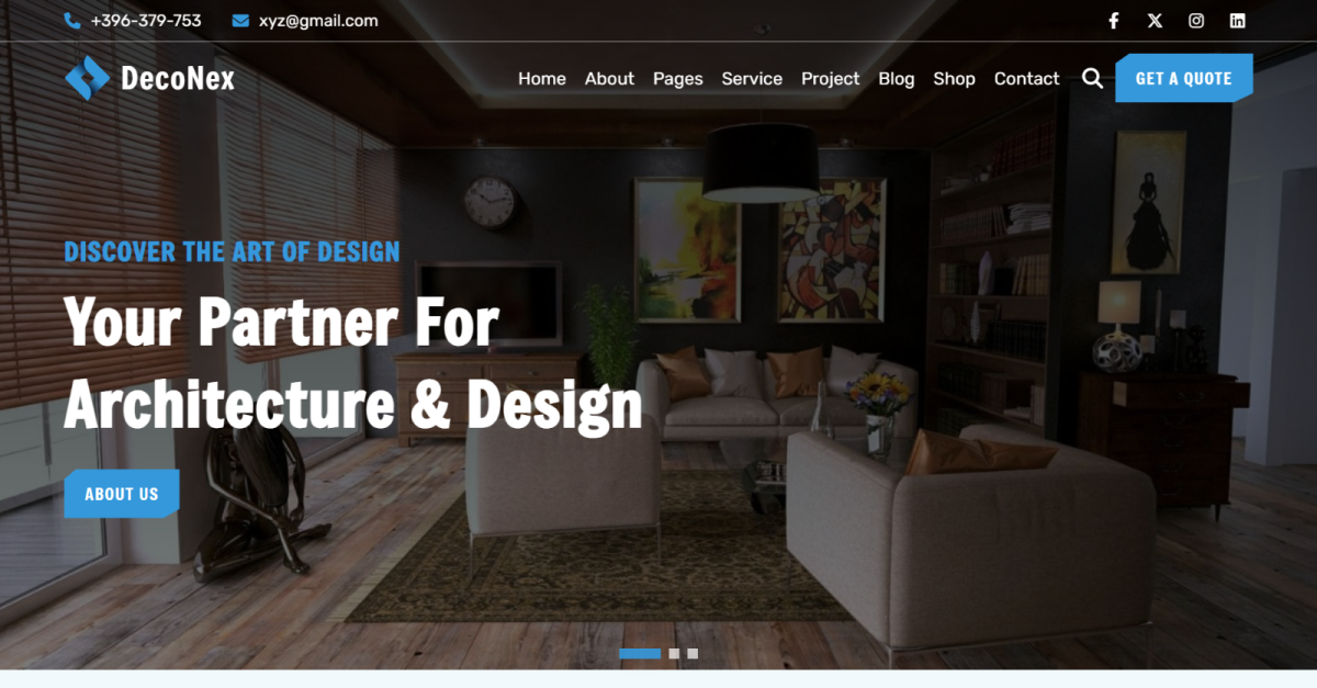 DecoNex - Architecture & Interior Design HTML5 Website Template