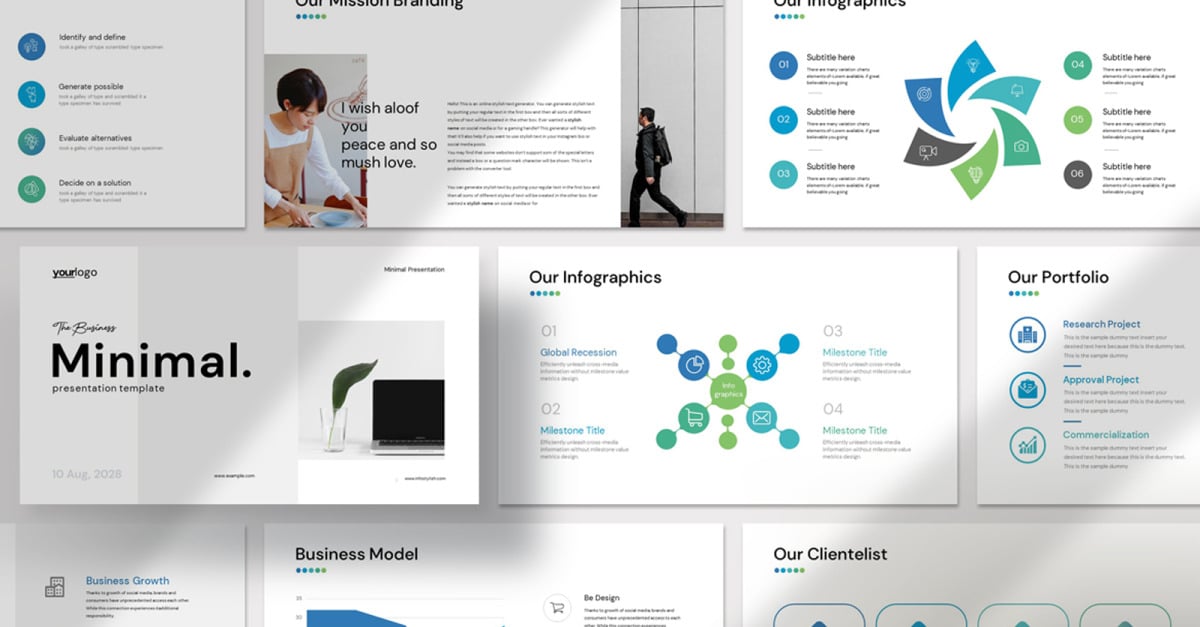 Stylish Minimal Presentation Template - TemplateMonster