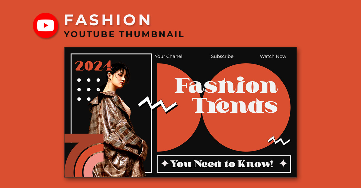 Fashion Trends YouTube Thumbnail 1 #428932 - TemplateMonster