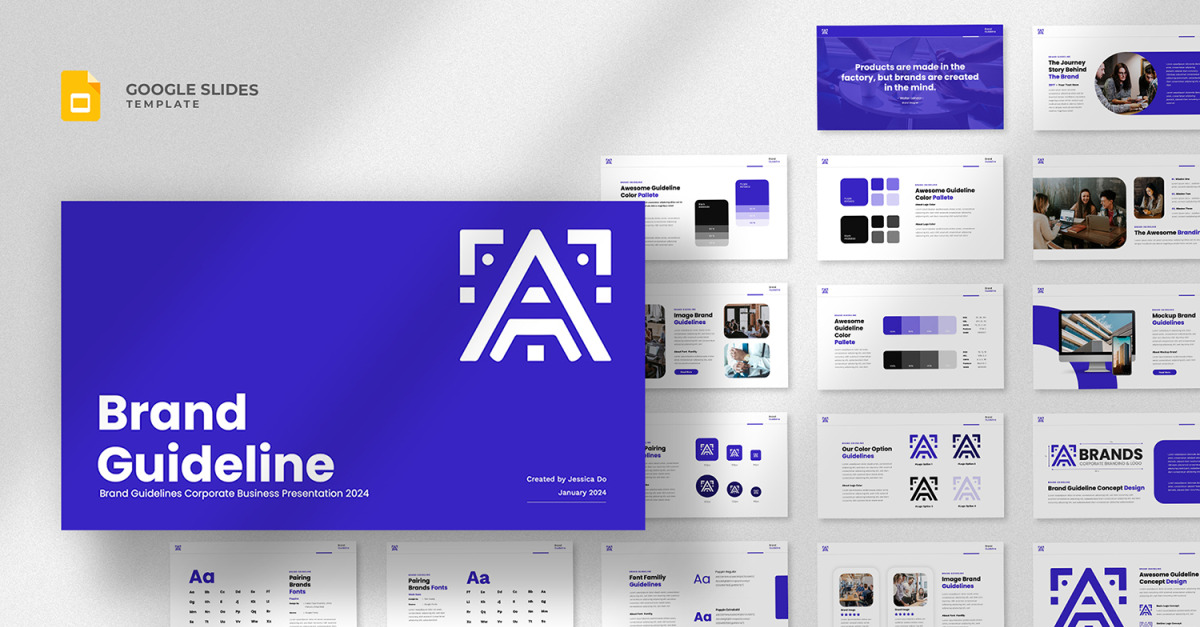 Brand Guidelines Manual Google Slides Template