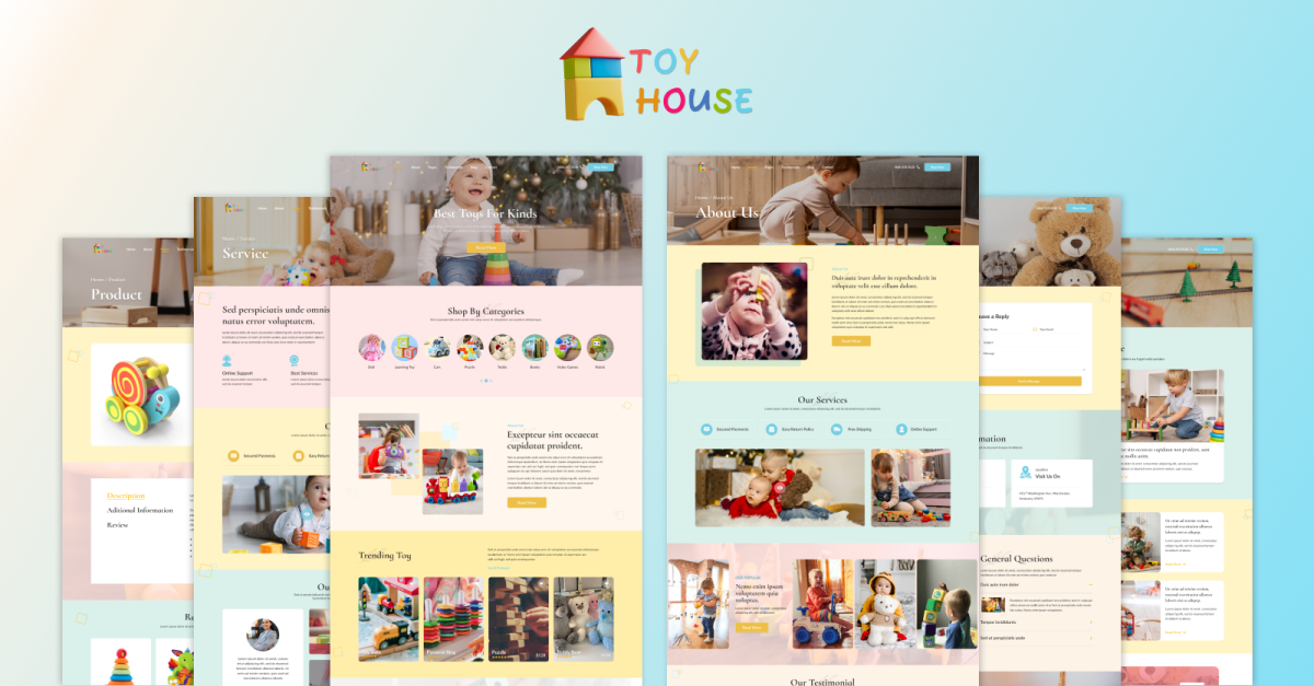 Toy House - Kids Store Website Templates