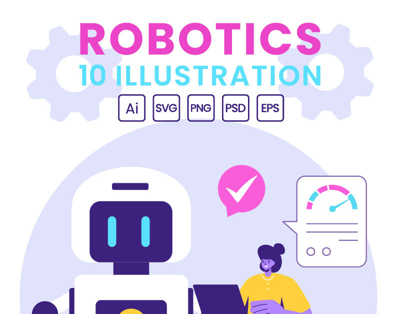 10 Robotics Vector Illustration #432715 - TemplateMonster