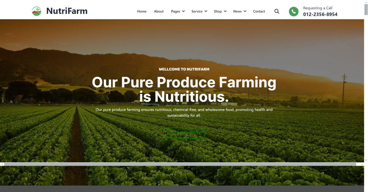 NutriFarm | Agriculture HTML Website Template